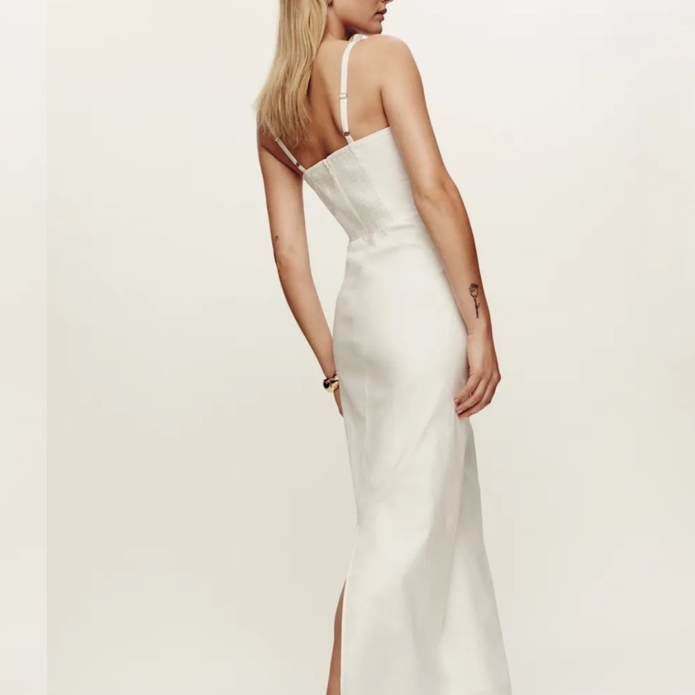 Reformation Stormi Dress Ivory - Size 8 - Picture 3 of 4
